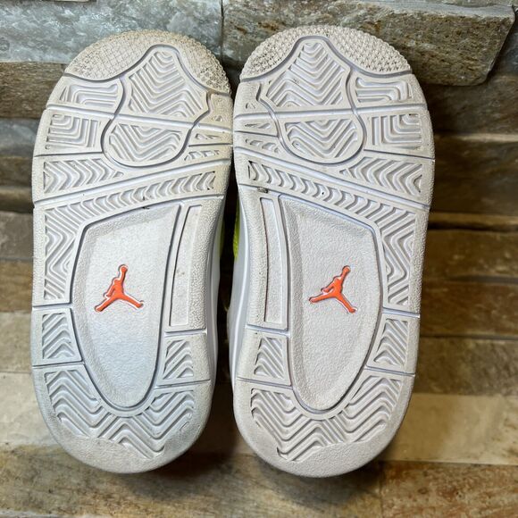 Air Jordan 4 GS Lemon Venom Shoes Toddler Size 6 CV7807-100 - Picture 10 of 11